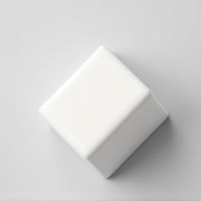 Minimal pure white square bath bomb