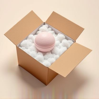 Secure packaging for bath bomb delivery